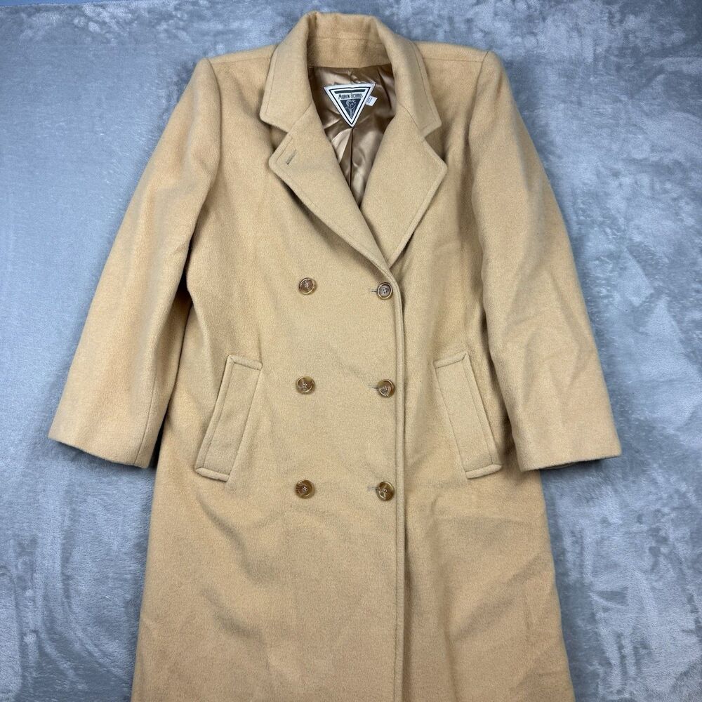 Vintage Marvin Richards Camel Hair Long Coat Women’s Size 10 Tan Made in USA